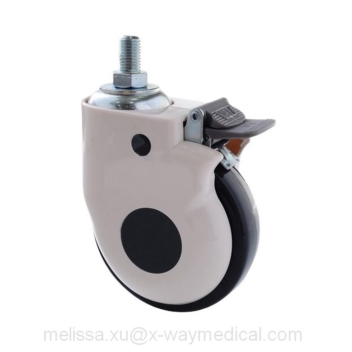 150mm 125mm 100mm Metal housing high-strength anti-static Nylon casters, move freely single wheel precision silent bearing caster