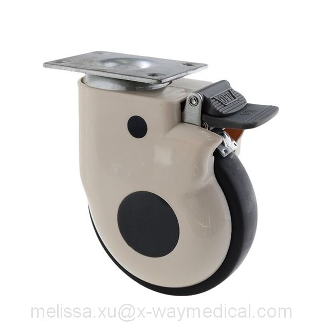 150mm 125mm 100mm Metal housing high-strength anti-static Nylon casters, move freely single wheel precision silent bearing caster