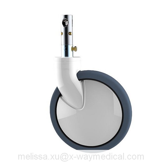 High Density Aluminum Alloy Central locking caster with high stability and bear capacity, TPU large Swivel wheels with excellent shock absorption