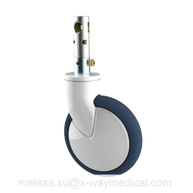 High Density Aluminum Alloy Central locking caster with high stability and bear capacity, TPU large Swivel wheels with excellent shock absorption