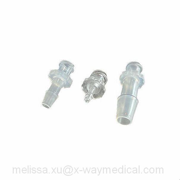 Female Male luer lock adapter to pagoda-shape connectors, straight Tee-junction three links turbinate obconical tapered Y top-shaped joint
