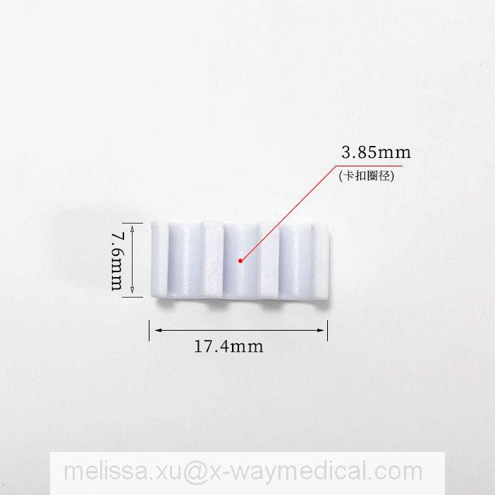 3.85mm Medical 2 3 4 5 clips channel guidewire protection tube clip, double triple four five lumens guide wire clamps