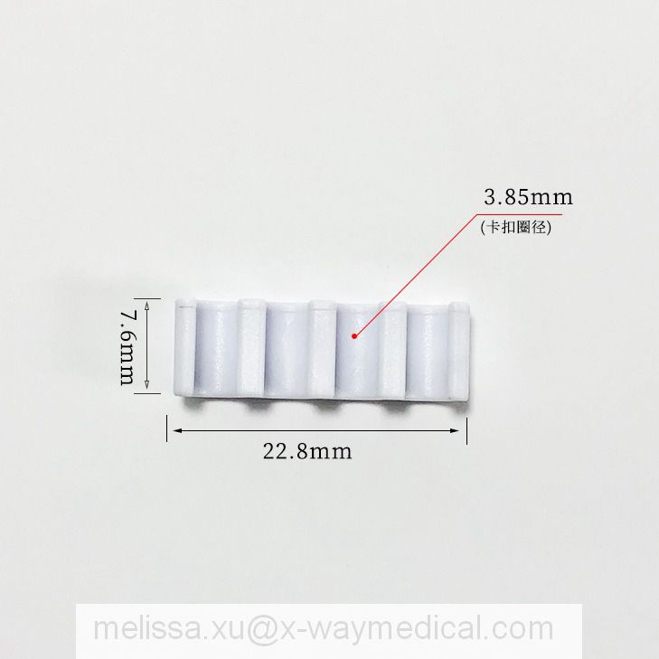 3.85mm Medical 2 3 4 5 clips channel guidewire protection tube clip, double triple four five lumens guide wire clamps