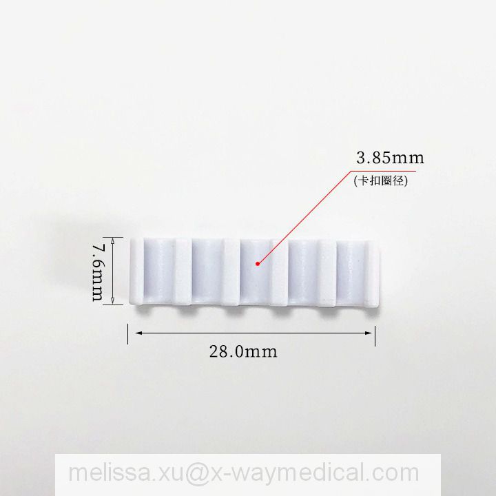 3.85mm Medical 2 3 4 5 clips channel guidewire protection tube clip, double triple four five lumens guide wire clamps