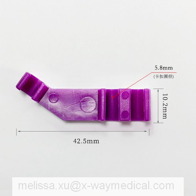 5.8mm Medical multiple channels guide wire protection casing tubing clips, double three valve guide wire protective dispenser clamps