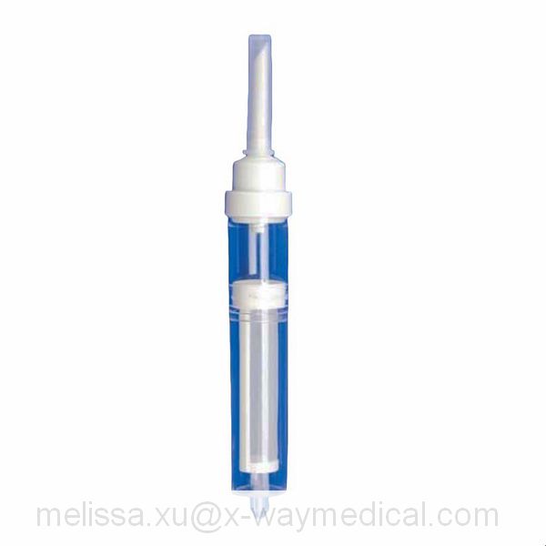 Medical non-vented IV infusion blood assembled drip chamber with filter, 40mm vented spike chamber assemblies with cap 20 60 15 10 drops