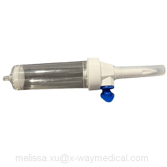 Medical non-vented IV infusion blood assembled drip chamber with filter, 40mm vented spike chamber assemblies with cap 20 60 15 10 drops