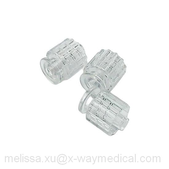 Vented Male lure caps, double non-vented dead-ender dust protection cap covers with recessed stem for luer activated valves