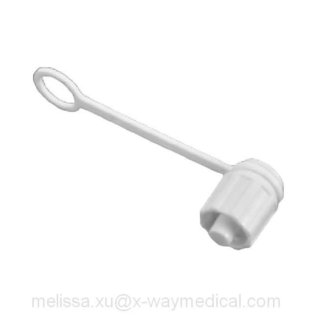 Medical Male luer cap with Straps, hangers ropings for 5.2mm 5.8mm 6.4mm tube end sling for covers plugs adapter connectors