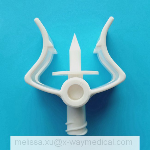 Chemotherapy cancer drug dispensing valve vented mini spike, chemical treatment dual membrane vial needle adapters