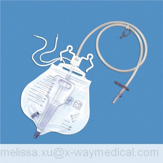 2000ml 2500ml precise urine reservoir meter with 200ml 500ml chamber bottle, accurate urinary drainage collection bag containers with screwed valve