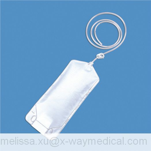 Enema Bag, clyster clysis clysma enteroclysis bags with inlet cup and 6.5mm x 120cm outlet tube