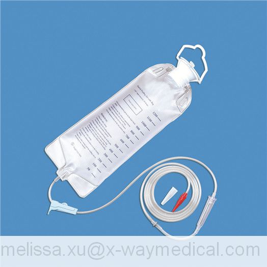 2.5 Liter Oral calf Feeder bag with plastic probe tip, 2.5 Quart animal stomach tube fluid feeder Enteral Feeding Bag 2500ml cow horse doser