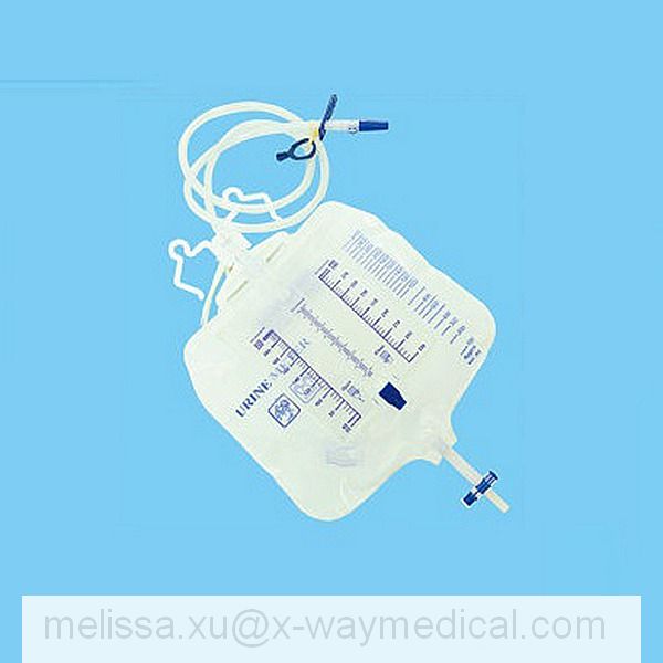 Three 4 chamber latex free Accurate measure Urine meter system with replacement bag, 500ml 2000ml integrated vented drip chamber urinary collection bags
