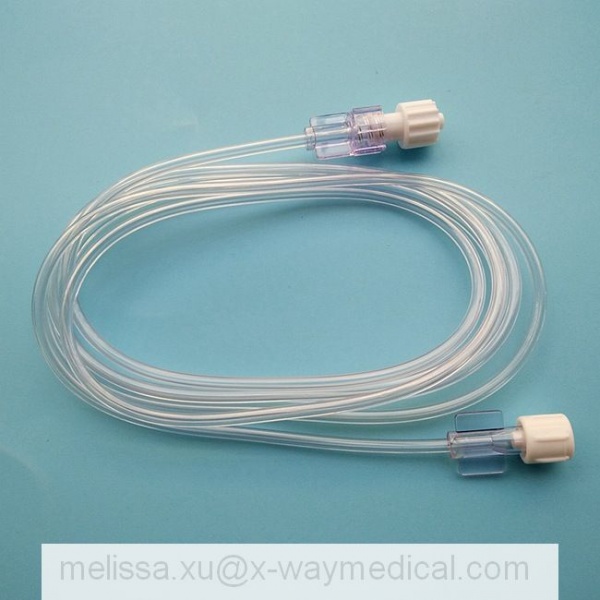 Syringe pumps Perfusor line PVC Latex DEHP free, luer-lock connectors PU extension line for IV administration 1.5mm available with needle-free safesite valve