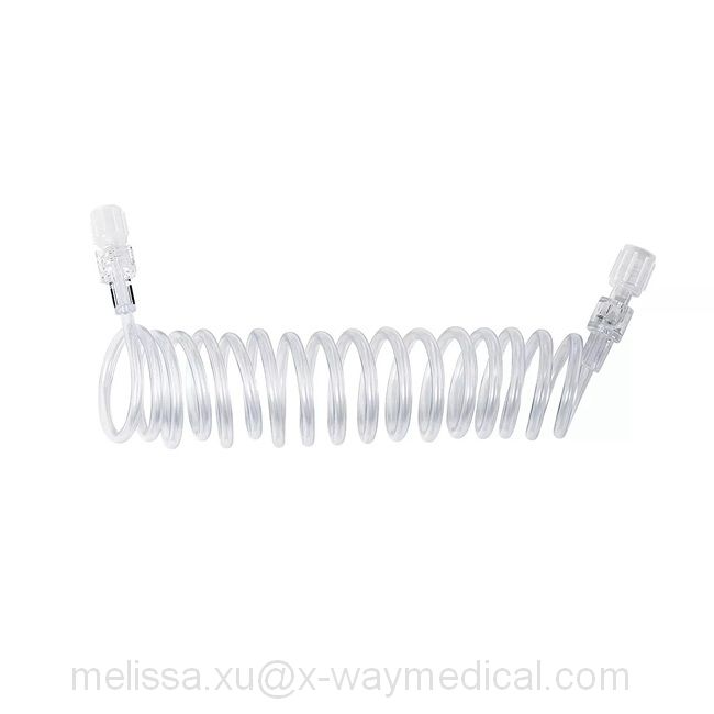 150cm patient extension line for contrast medium delivery with non-return check valve, 60 inch 60” CT MRI saline solution Mtrans tubing system