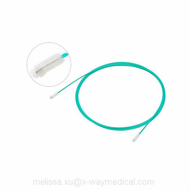 Biopsy port suction adapter double head brush cleaner, Endoscopic Air CO2 gas sterile water tube endoscope channel inner wall Cleaning Brush