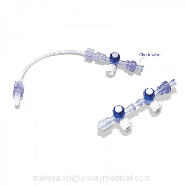 Medical Single-use non-return check valve infusion connector, Simple and safe needle-free drug delivery system Universal passing valve with male and female luer lock adapter for ICU anesthesia operation room