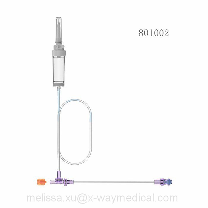 High pressure CT MRI contrast media imaging injection tubing systems, Angiographic injector saline precision inject tube with drip chamber or spike filter