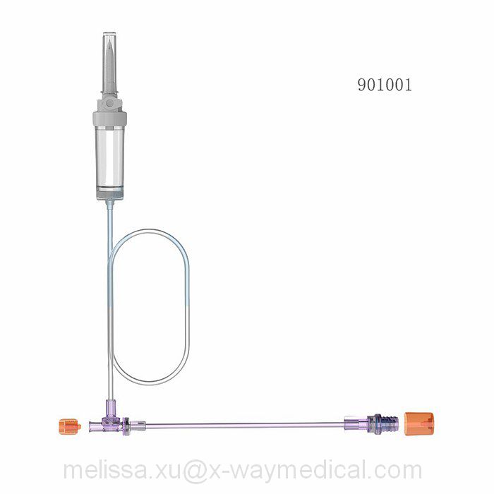 High pressure CT MRI contrast media imaging injection tubing systems, Angiographic injector saline precision inject tube with drip chamber or spike filter