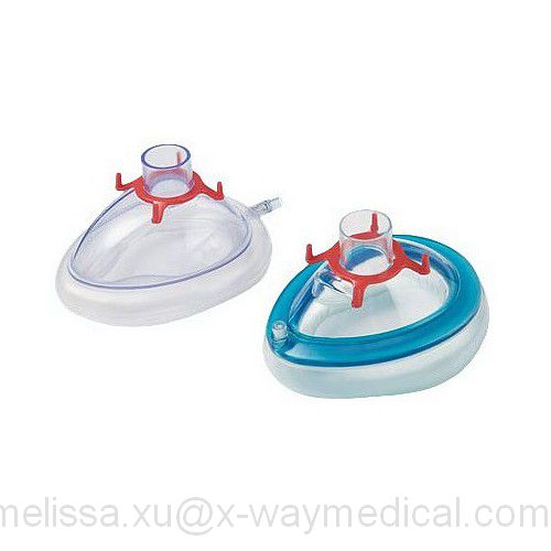 High quality Medical 15 - 22mm Anesthesia Mask with inflated air cushion, air inflation breathing masks for face breathe respiratory system china