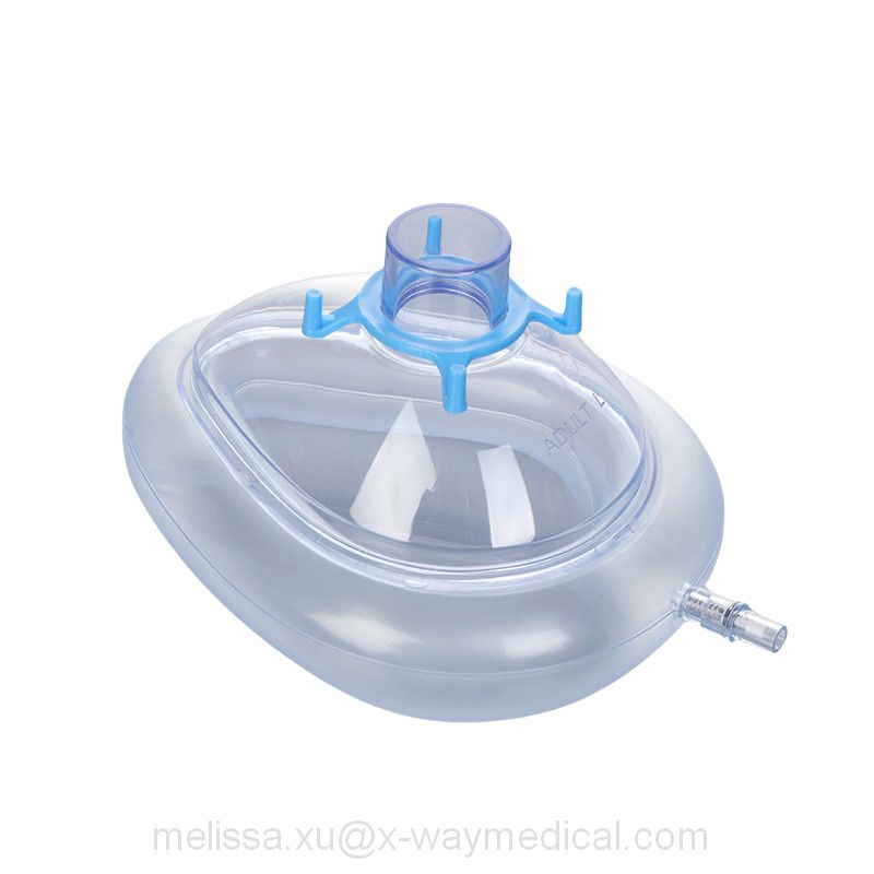 High quality Medical 15 - 22mm Anesthesia Mask with inflated air cushion, air inflation breathing masks for face breathe respiratory system china