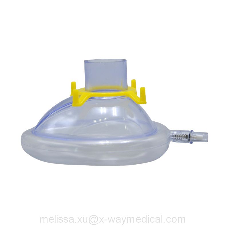 High quality Medical 15 - 22mm Anesthesia Mask with inflated air cushion, air inflation breathing masks for face breathe respiratory system china