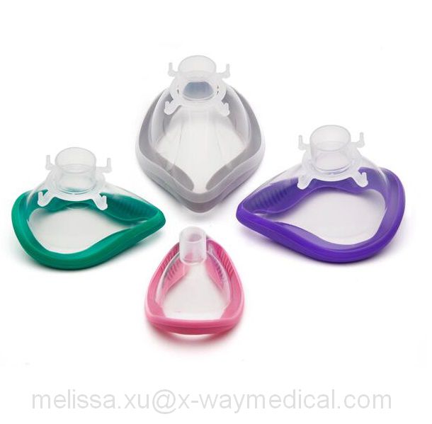 High quality Medical 15 - 22mm Anesthesia Mask with inflated air cushion, air inflation breathing masks for face breathe respiratory system china