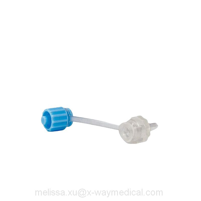 Medical 55mm PVC jointing belt with male luer lock drainage screw up cap and ABS PP female stepped barb connector