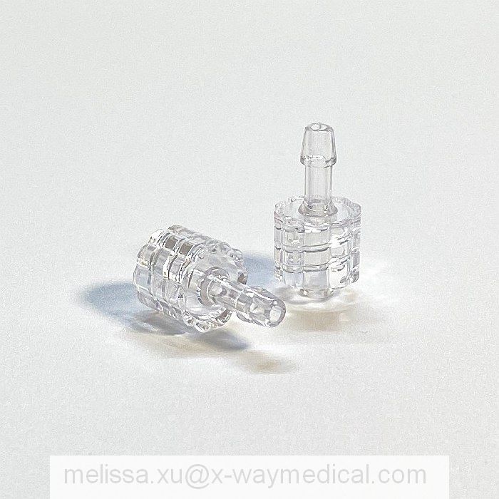 Medical 1.6mm 2.4mm 3.2mm 4.0mm 4.4mm 4.7mm 6.4mm male luer lock barbed connector, stepped barb luer adapter