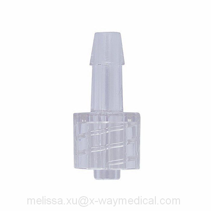 Medical 1.6mm 2.4mm 3.2mm 4.0mm 4.4mm 4.7mm 6.4mm male luer lock barbed connector, stepped barb luer adapter