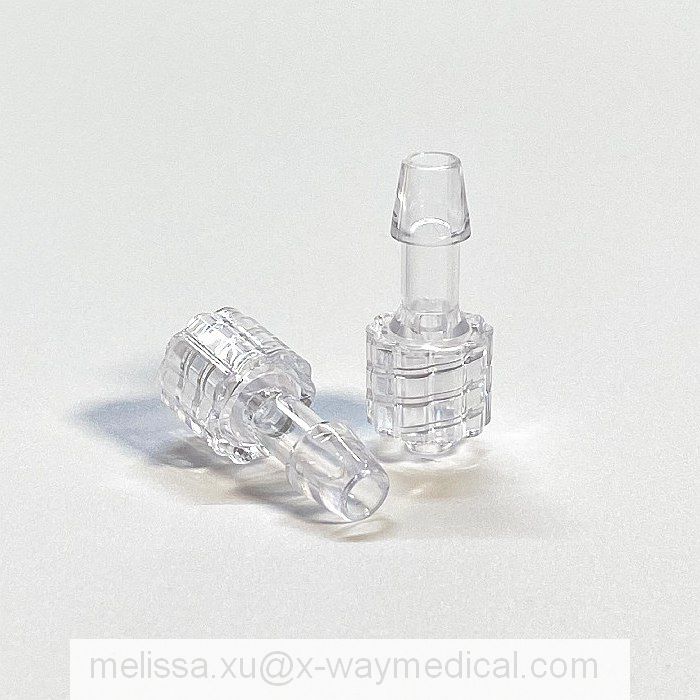 Medical 1.6mm 2.4mm 3.2mm 4.0mm 4.4mm 4.7mm 6.4mm male luer lock barbed connector, stepped barb luer adapter