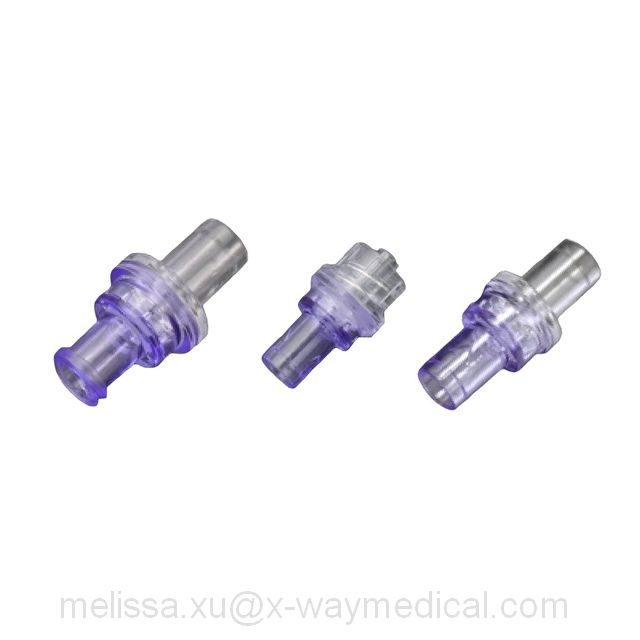 Double check valve T connector three way connectors, female male luer lock to tube recirculation T valve with 2 non-return T-connector valves 