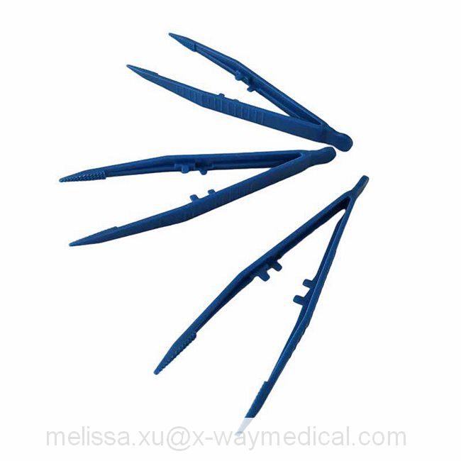 Disposable Operating Instruments Pincette, Single Use Medical Surgery Tweezer Surgical Forceps Nipper Plastic Pincers Clamp Clip