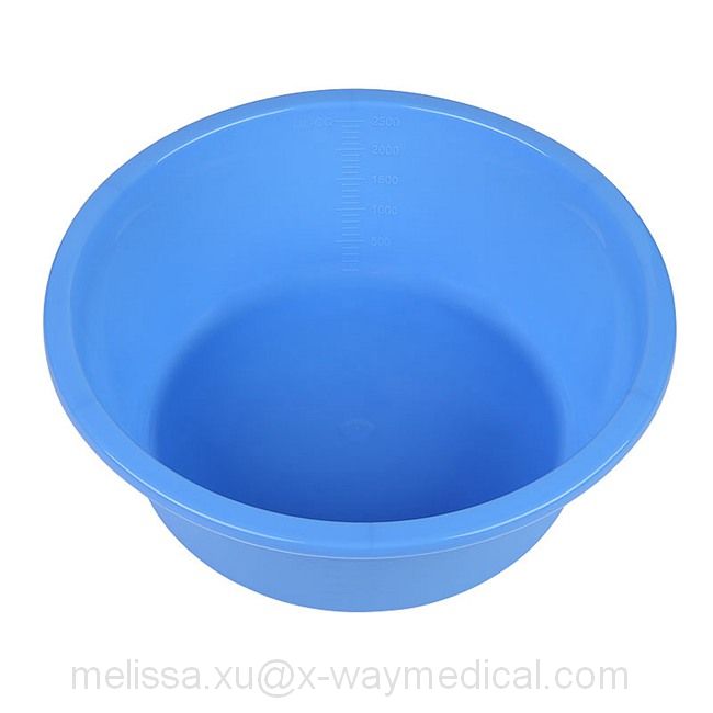 Medical 6000ml Round Measuring Basin for Patient, 2500ml 2.5L 6L 8L Hospital High Quality Nursing Care Bowl Daily Washbasin with Scale Tub