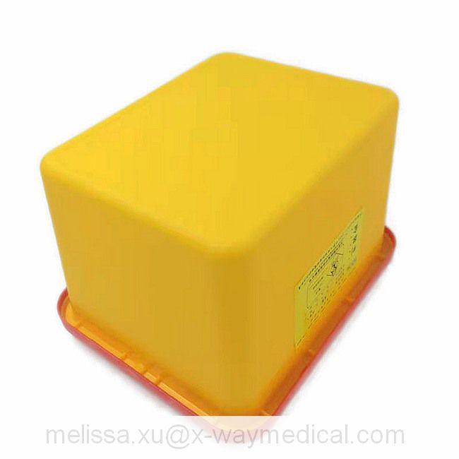 5L 6L 8L Square Sharps Collection Box, 5 Liter Circular Medical Waste Collector Container Garbage Can with Clamshell Cover