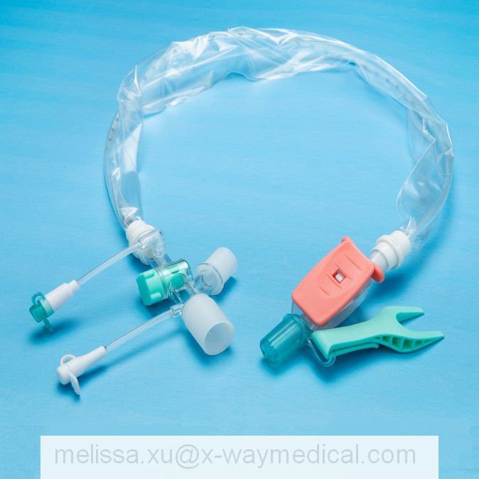 72hours 10Fr 12Fr 14Fr tracheal Disposable Closed Suction Catheter tube, Oral Nasal intubation tracheotomy closing suction tubing system