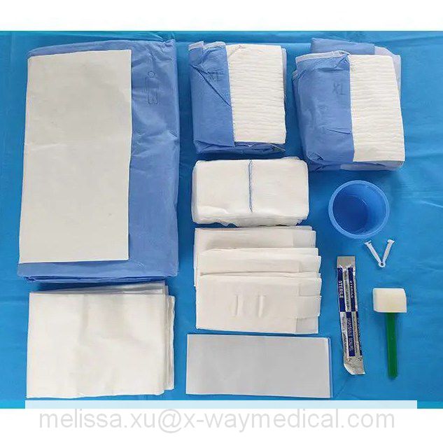 Baby Birth Surgical Cesarean C-section Delivery Hospital Pack, Caesarean Cesarean Section Surgical Kit Operation Drape Pack