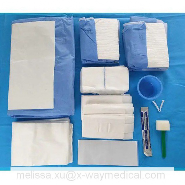 Baby Birth Surgical Cesarean C-section Delivery Hospital Pack, Caesarean Cesarean Section Surgical Kit Operation Drape Pack