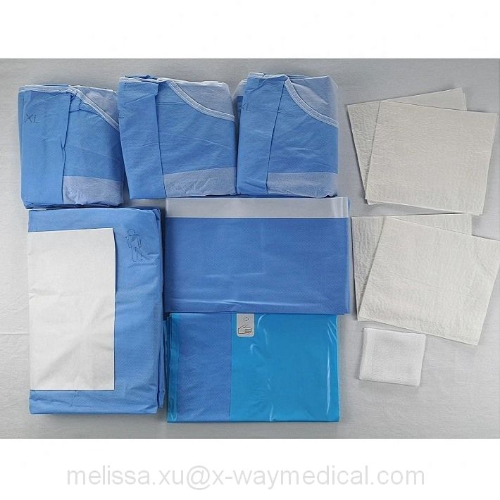 Baby Birth Surgical Cesarean C-section Delivery Hospital Pack, Caesarean Cesarean Section Surgical Kit Operation Drape Pack