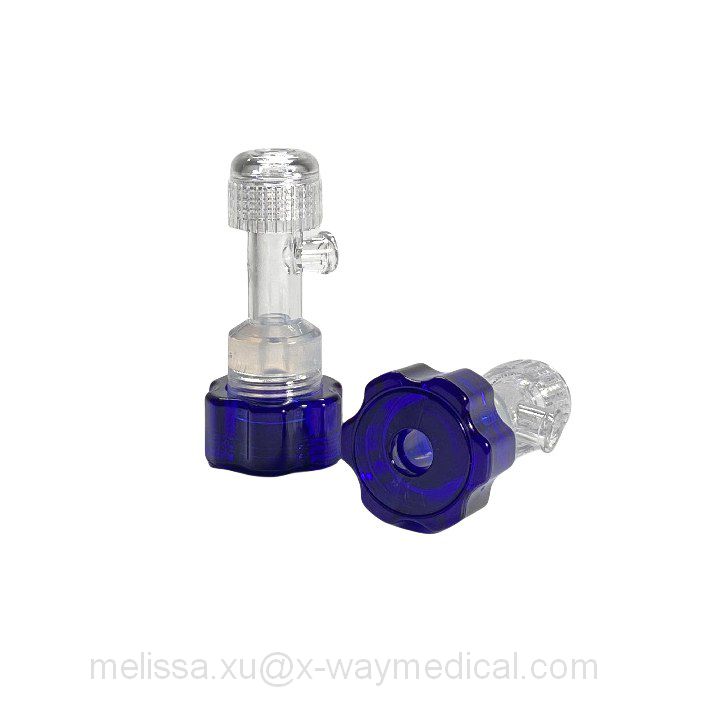 Medical 0fr - 12fr 7fr - 17fr 0.2 Inch 5mm Sideport Large Bore Lumen Locking Control T Valve, Threaded Flare Connector 11183 Tuohy Borsts T-Connector