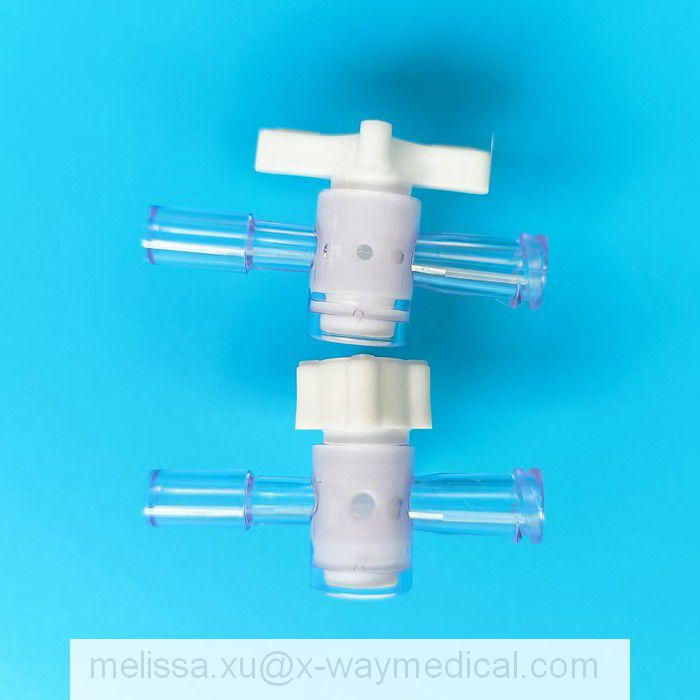 Medical 2.5mm 3.0mm large-bore high pressure high-flow two way 2-way stopcock, 4.0mm high flow Large holes big hole 3-way three way stopcocks