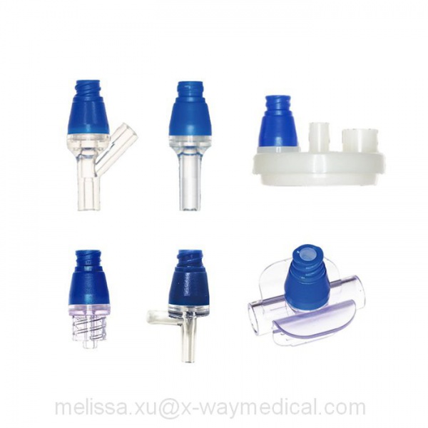 Medical Alcohol and lipid compatibility needleless connector, straight and Y shape high pressure negative pressure needle free adapter