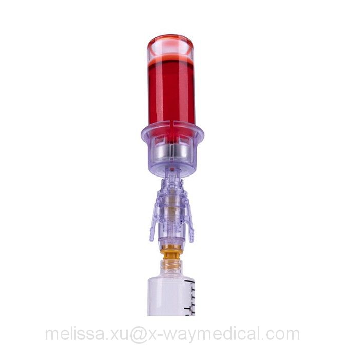 IV Infusion Bag Spike Quick Lock Closed Transfer Device, Toxic Medication Drawing Gravity Delivery Syringe to Vial Adapter Connector