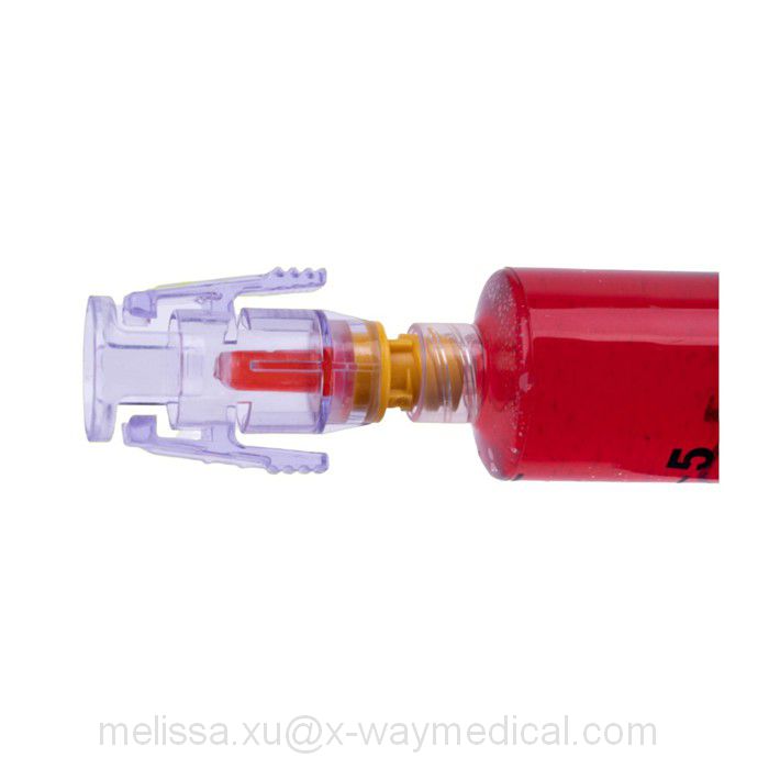IV Infusion Bag Spike Quick Lock Closed Transfer Device, Toxic Medication Drawing Gravity Delivery Syringe to Vial Adapter Connector