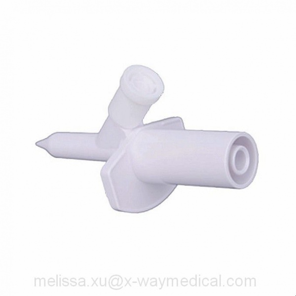 Medical 12mm female luer lock connector mini pin spike, Vented hyperal piercing spikes with cap