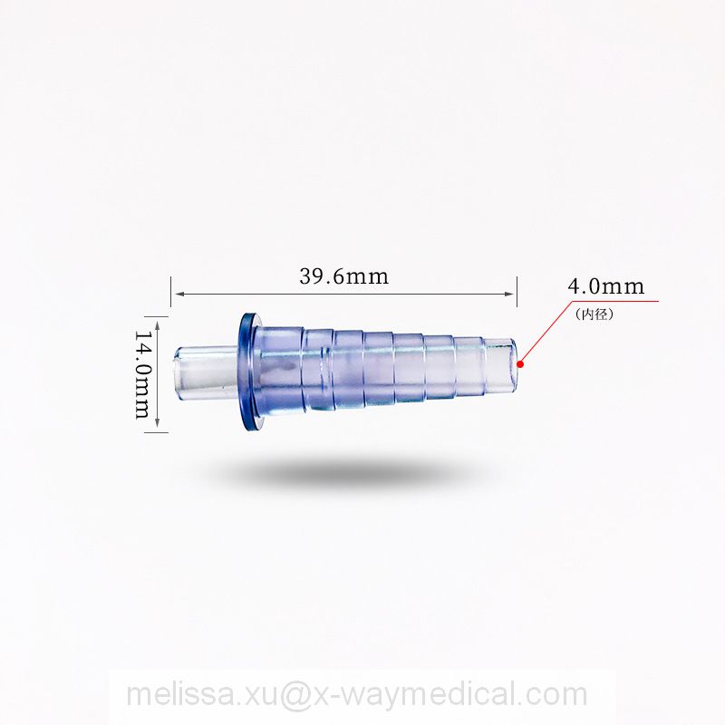 Medical Cone Pagoda Shape Luer Lock Irrigation Flushing Pipe Joint Adapter, Conicalness Flush Tubing Connector
