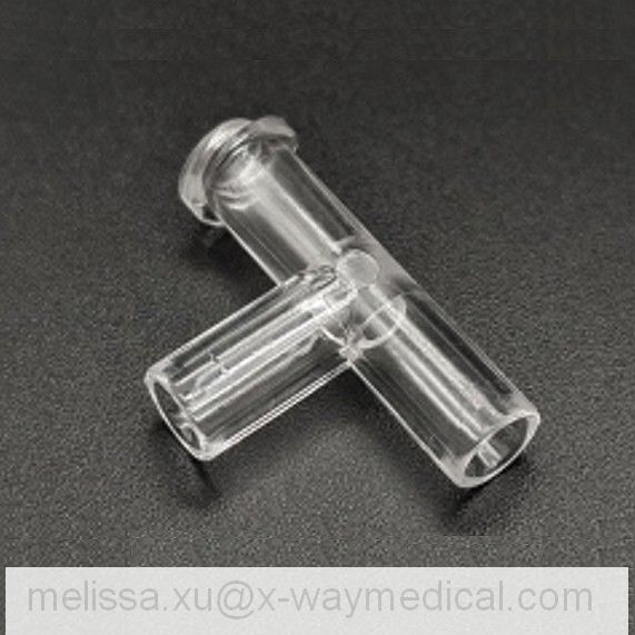 Medical 3.85mm extension tube T connector, female luer lock T-connector joint adapter for connecting tubing