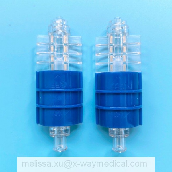 Medical 3.0mm large bore mass flow control switch, Female Luer Inlet Male Luer Lock Outlet liquid flow shut-off high-flow controller FCV valve