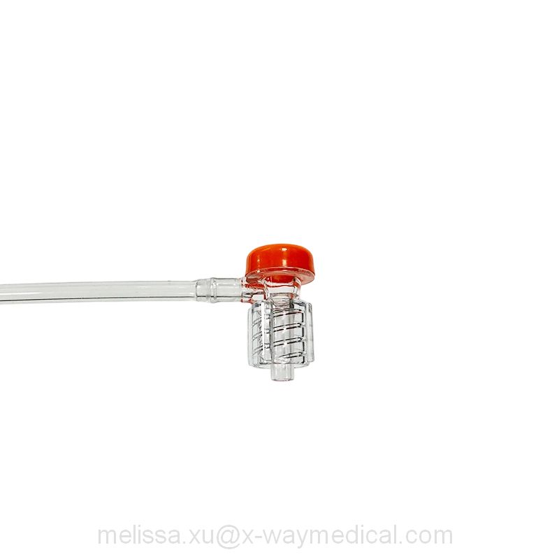 9Fr Hemostasis Valve extension line with male to female luer lock 3-way stopcock, RHV connector hemostatic adapter connecting tube tubing